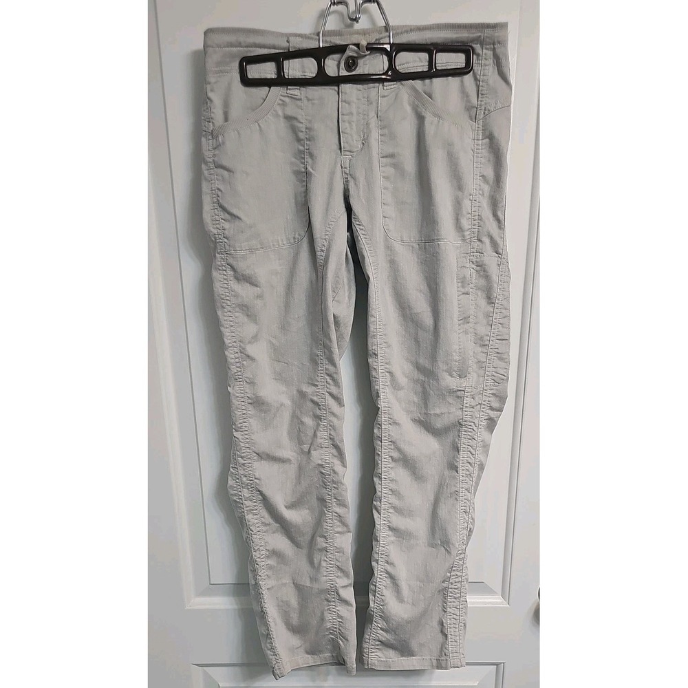 Kuhl Cabo Pants Womens 2 Regular Ash Gray Linen Blend Breathable Hiking Outdoor